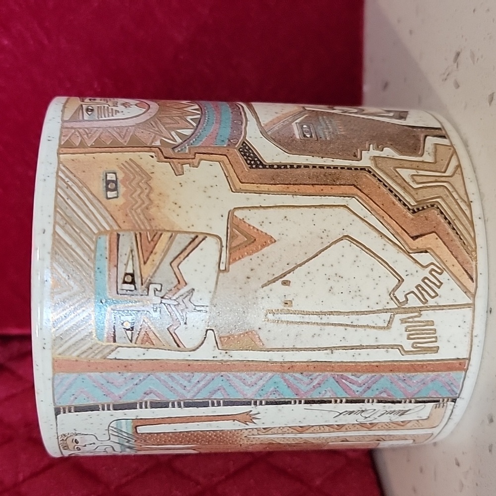 🍃 Laurel Burch coffee mug cup 1990 - Picture 2 of 7